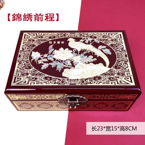 锦绣前程，匠心独运——平遥漆器掐丝贝壳镶嵌仿古商务礼物双层首饰珠宝漆器盒赏鉴